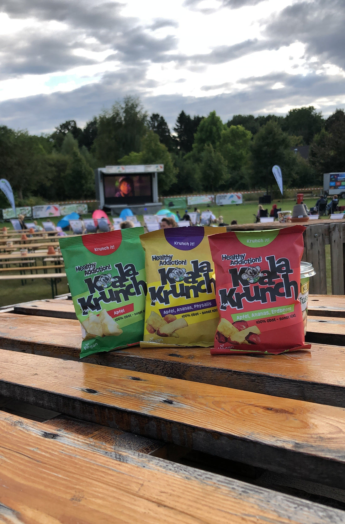 Open Air Familien-Kino Festival mit gesunden Snacks bei "HU-Bewegt"